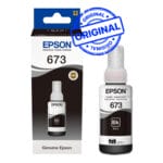 Epson 673 BK Noir Bouteille d'encre Epson d'origine (C13T67314A)