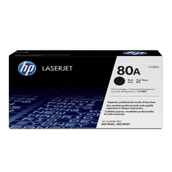 HP 80A Noir (CF280A) - Toner HP LaserJet d'origine