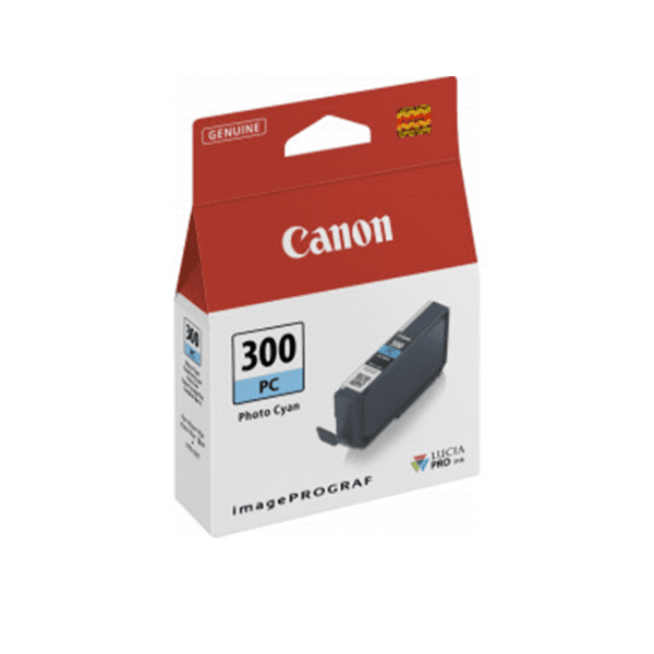 Canon PFI-300PC Cyan photo - Cartouche d'encre Canon d'origine (4197C001AA)