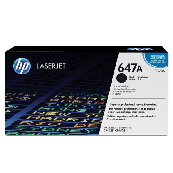 HP 647A Noir (CE260A) - Toner HP LaserJet d'origine