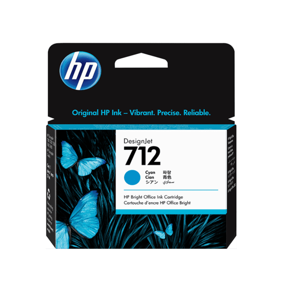 HP 712 Cyan - Cartouche d'encre HP d'origine (3ED67A)