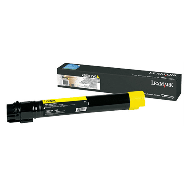 Lexmark X950/952/954 Jaune - Cartouche de toner d'origine (X950X2YG)