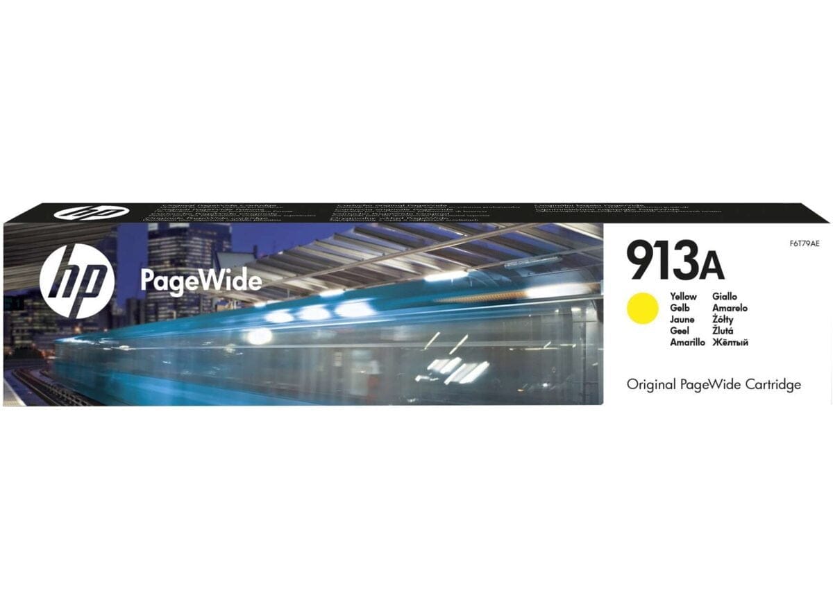 HP 913A Jaune - Cartouche PageWide HP d'origine (F6T79AE)