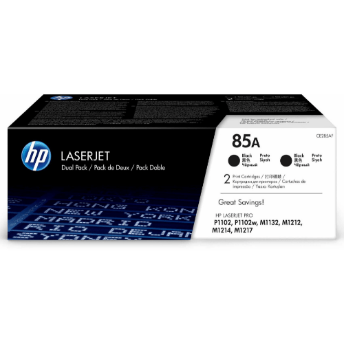 HP 85A Noir (CE285AF) - Pack de 2 toners HP LaserJet d'origine