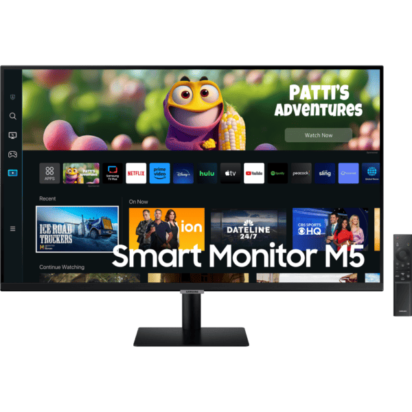 Écran intelligent 27" Samsung M5 avec télécommande (LS27CM500EMXZN)