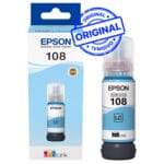 Epson 108 Cyan clair - Bouteille d'encre Epson EcoTank d'origine (C13T09C54A)